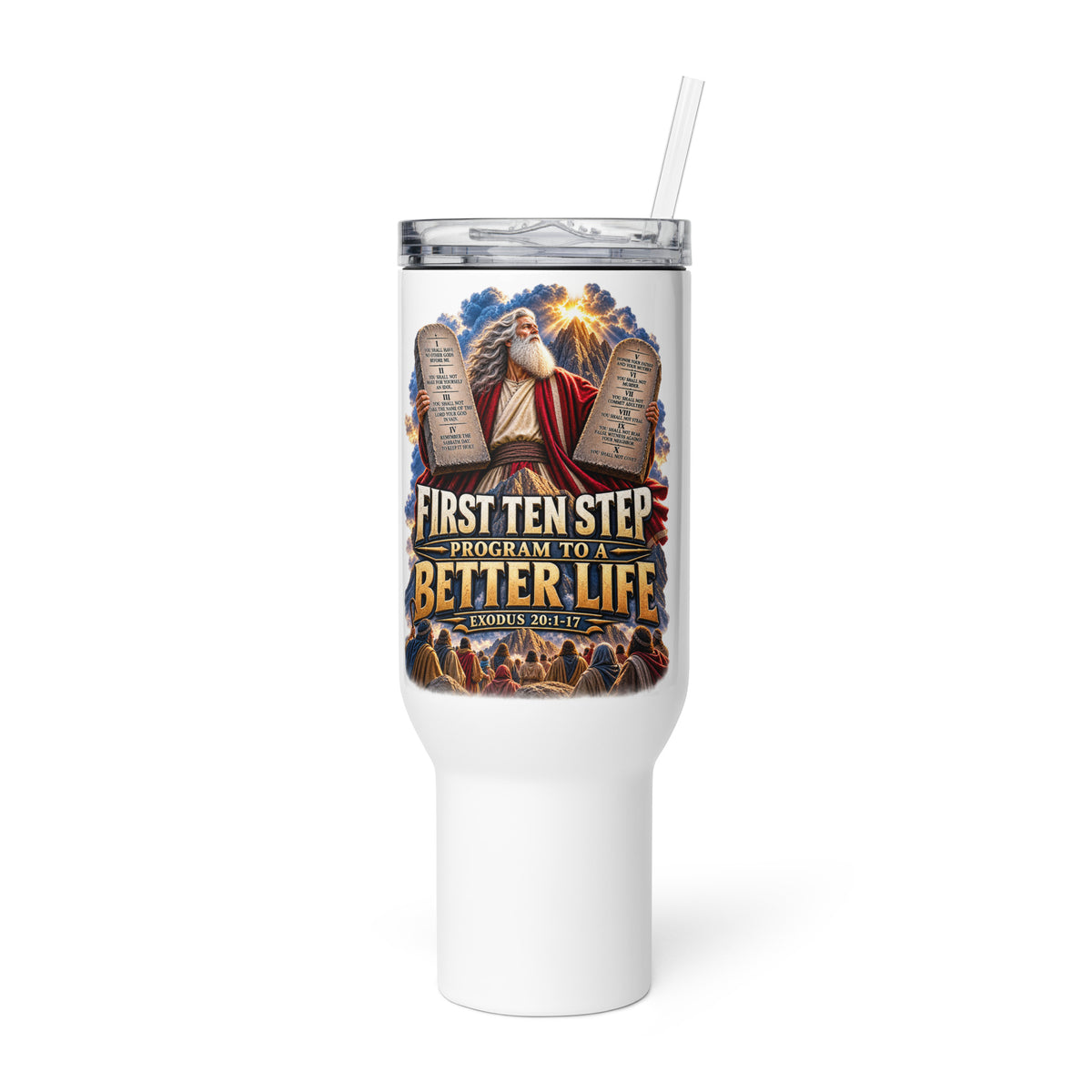 Reap & Roar Christian 40 oz Travel Mug with Handle